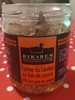 Mängden socker i Terrine du Landais au foie gras de canard