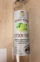 Mängden socker i Sirop rieme citron vert