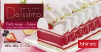 Mängden socker i Dessert glacé Delissimo Fruits Rouges Citron Biscuit