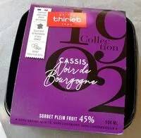 Mängden socker i Sorbet cassis noir de bourgogne