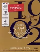 Mängden socker i Sorbet Poire Williams de la Vallée du Rhône