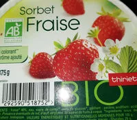 Mängden socker i Sorbet fraise Bio