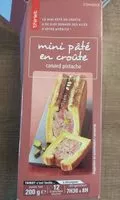 Mängden socker i Mini pâté en croûte, canard pistache