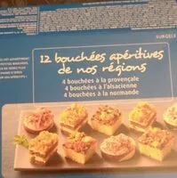 Mängden socker i 12 bouchées apéritives de nos régions