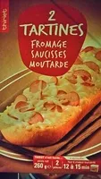 Mängden socker i 2 Tartines Fromage Saucisses Moutarde