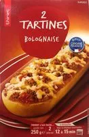 Mängden socker i 2 Tartines Bolognaise
