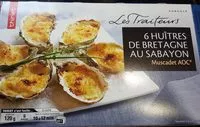 Mängden socker i 6 Huîtres de Bretagne au Sabayon - Muscadet