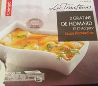 Mängden socker i 2 gratins fruit de mer homard et saint Jacques