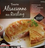 Mängden socker i Tourte Alsacienne au Riesling
