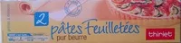 Mängden socker i 2 Pâtes Feuilletées Pur Beurre