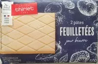 Mängden socker i 2 Pâtes feuilletées