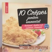 Mängden socker i Crêpes jambon emmental
