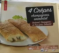 Mängden socker i Crêpes champignons emmental