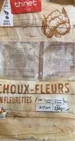 Mängden socker i Choux- fleurs en fleurettes