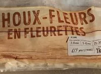Mängden socker i CHOUX-FLEURS EN FLEURETTES