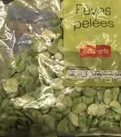 Mängden socker i Fèves pelées Surgelées