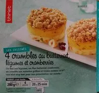 Mängden socker i 4 crumbles au butternut légumes et cranberries
