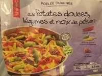 Mängden socker i Poêlée cuisinée aux patates douces, légumes et noix de pécan