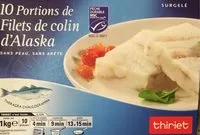 Mängden socker i Portions de filets de colin d'Alaska