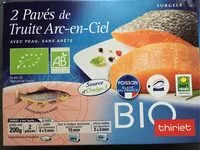 Mängden socker i 2 Pavés Truite Arc en Ciel