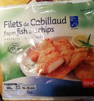 Mängden socker i Filets de cabillaud façon fish and chips