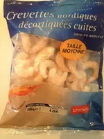 Mängden socker i Crevettes nordiques décortiquées cuites
