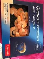 Mängden socker i Queues de crevettes cuites avec carapace