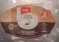 Mängden socker i 2 cuisses de pintade LR