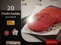 Mängden socker i 20 Steaks hachés pur boeuf 15%