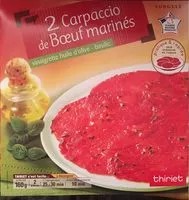 Mängden socker i 2 Carpaccio de Bœuf Marinés