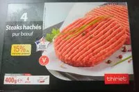 Mängden socker i Steak Haché Pur Boeuf 15% MG