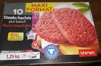 Mängden socker i Steak Haché Pur Bœuf Façon Bouchère