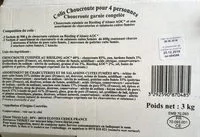 Mängden socker i Colis Choucroute pour 4 personnes