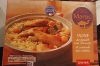 Mängden socker i Tajine de poulet aux abricots et semoule aux raisins