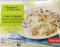 Mängden socker i Colin d'alaska Sauce à la Crème de Coco et Duo de Riz