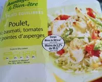 Mängden socker i Poulet riz basmati tomates et pointes d'asperges