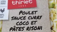 Mängden socker i Poulet sauce curry coco et pâtes risoni