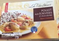 Mängden socker i Poulet aux ecrevisses et duo de riz