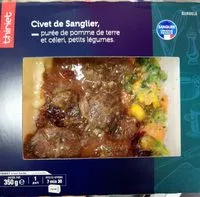 Mängden socker i Civet de Sanglier, purée de pomme de terre et céleri, petits légumes