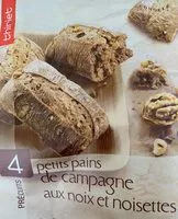 Mängden socker i Petits pains de campagne noix et noisettes