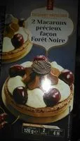 Mängden socker i 2 macarons précieux façon forêt noire