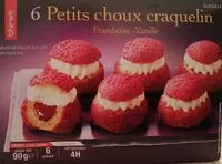 Mängden socker i 6 petits choux craquelins framboise-vanille