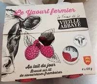 Mängden socker i Le yaourt fermier au lait du jour - brassé sur lit de savoureuses framboises