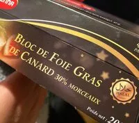 Mängden socker i Bloc de foie gras de canard