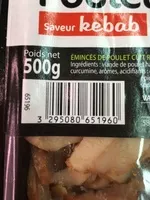 Mängden socker i émincés de poulet cuit