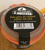 Mängden socker i Foie gras de canard entier mi-cuit