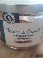 Mängden socker i Terrine de canard au magret fumé & poivre vert