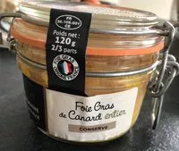 Mängden socker i Foie gras de canard entier