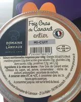 Mängden socker i Foie Gras De Canard Entier Mi-cuit