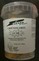 Mängden socker i Croûtons frits "a l'ail"